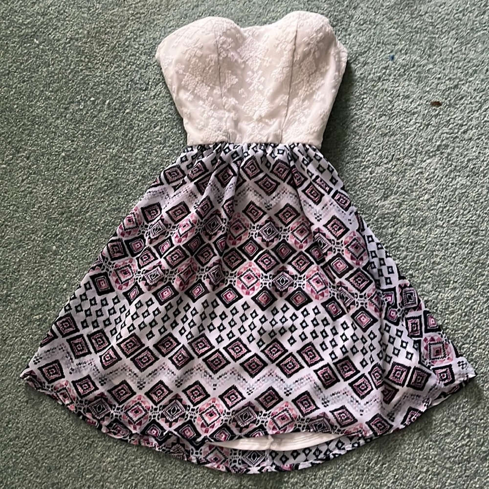 Charlotte Russe strapless open back dress